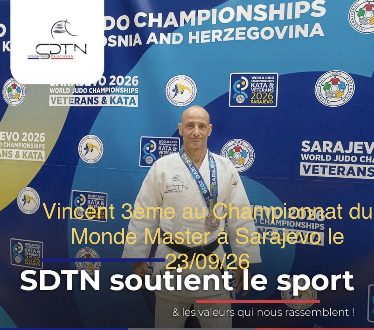 Vincent Pinaud 3e Championnat du Monde Master Sarajevo 2026